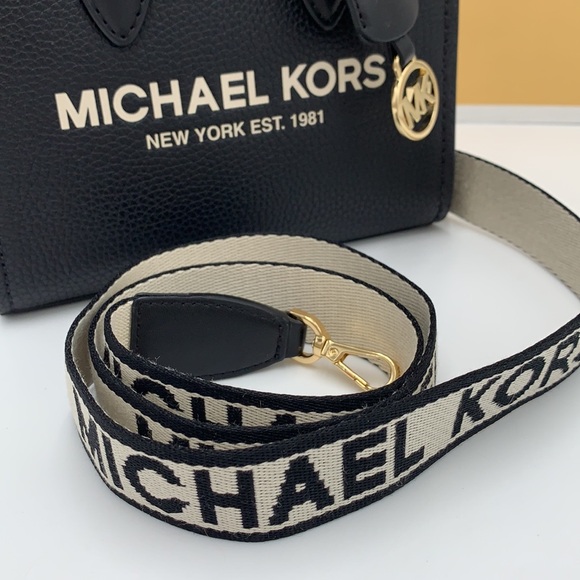 MICHAEL KORS Mirella Extra-Small Shopper XBody Crossbody Bag NWT Black color - Picture 3 of 14